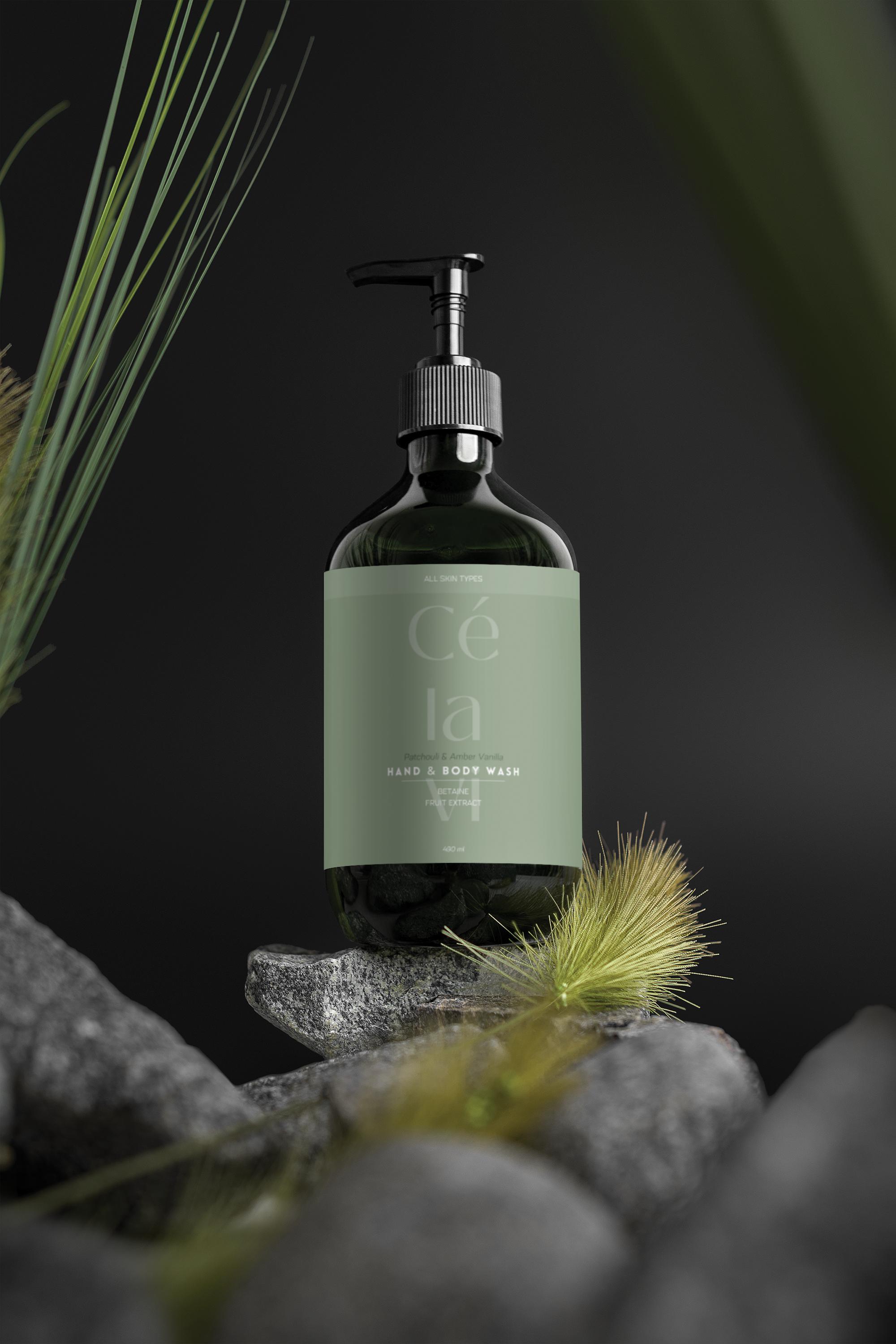 Hand & Body Wash, Patchouli & Amber Vanilla 490 ml